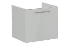 VitrA Root Flat 60cm 1 Drawer Washbasin Unit - Shiny Pearl Grey